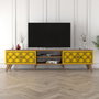 Hanah Home Soporte para TV Nogal y Amarillo
